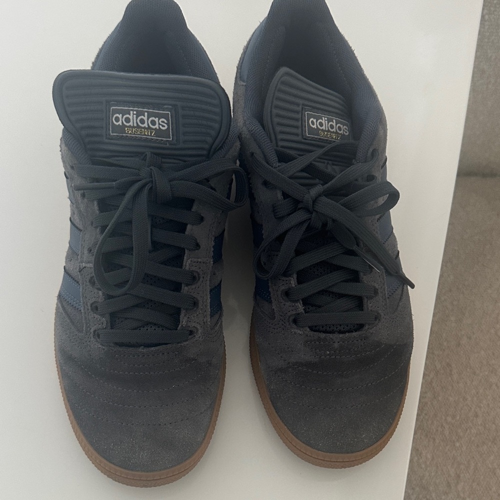 Adidas Men's Charcoal and Navy Sneakers